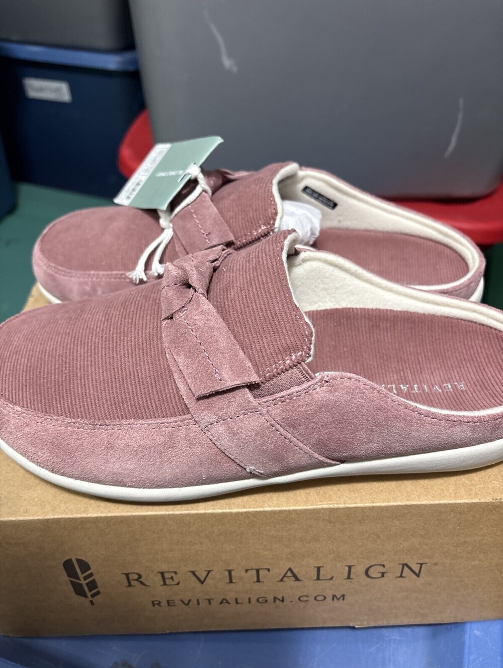 NIB Revitalign Siesta Crew Slide Mauve Suede 10D  New In box